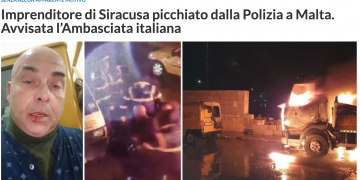 Siracusa News: «imprenditore italiano denuncia un incendio doloso e poi un’aggressione della polizia maltese»