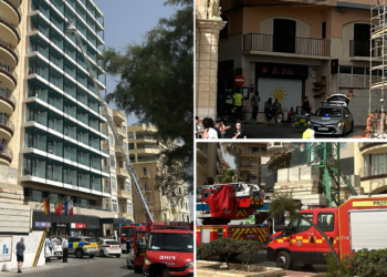 Incendio al Preluna Hotel di Sliema, evacuati gli ospiti