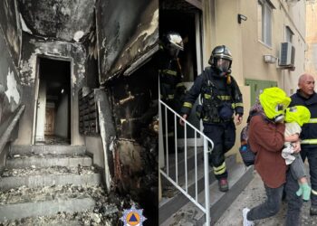 Incendio in una palazzina a Ta’ Xbiex: soccorritori salvano quattordici persone e due cani