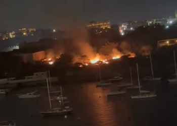 Scoppia incendio a Manoel Island durante lo spettacolo pirotecnico della festa di paese