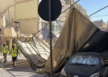 Crolla un ponteggio durante i lavori in un cantiere a Gzira: nessun ferito, al via le indagini sulle cause